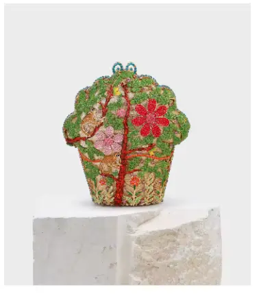 Women evening party animal monkey diamonds clutches tress shape luxury clutch bridal wedding party jungle flower crystal purses