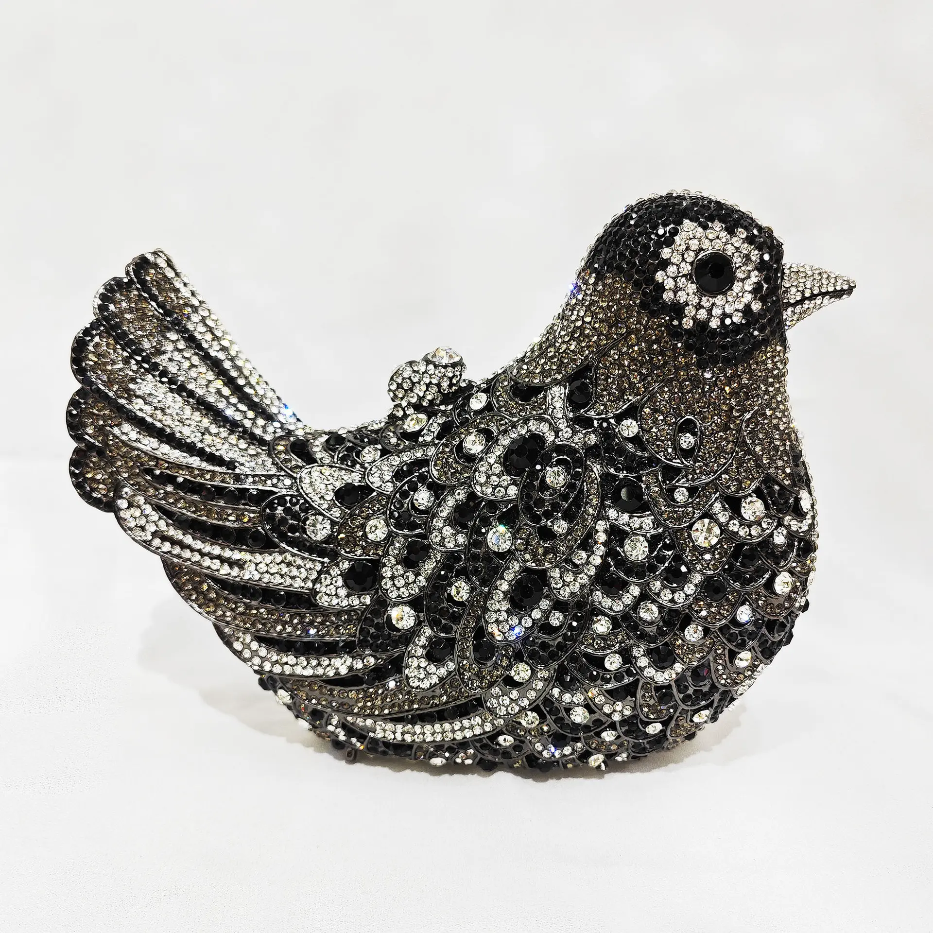 XIYUAN Bird Crystals Evening Clutch Bags Women Diamond Birds Metal Clutch Purses And Handbags Wedding Party Gems Clutch Purse