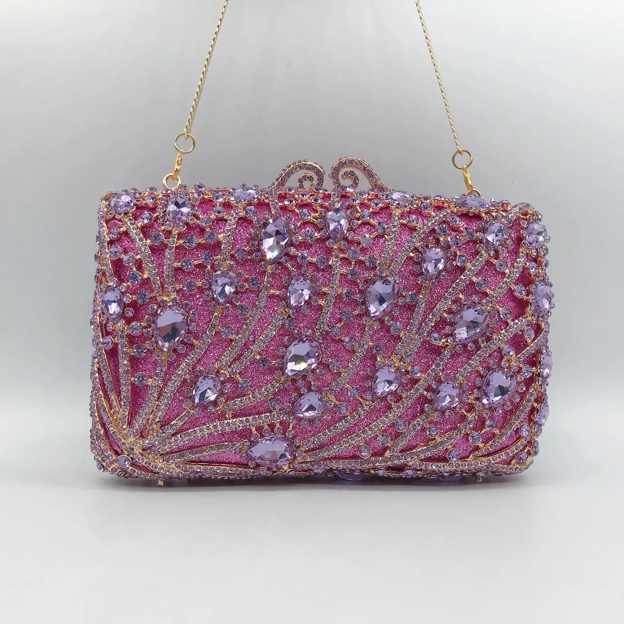 Women Green/Pink Crystal Clutch Purse Stone Evening Bags Lady Cocktail Party Diamond Minaudiere Handbag Wedding rhinestones Bags