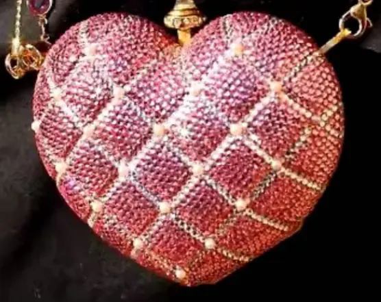 New Heart Rhinestones purse Diamond Evening Bag Wedding Party Stone Clutch Christmas Valentine's Day Gift Women's Evening Purses