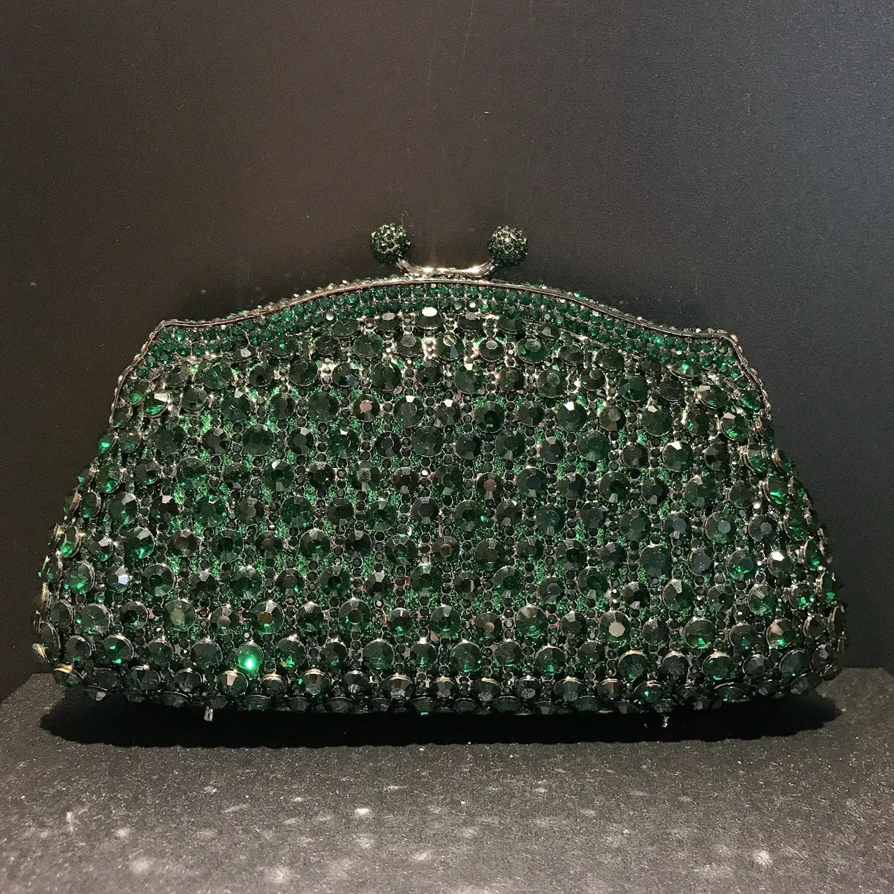 Women Green/Red/Pink Color Crystal Clutch Purse Bridal Evening Bags Party Cocktail Hollow Out Rhinestones Handbags and Purses