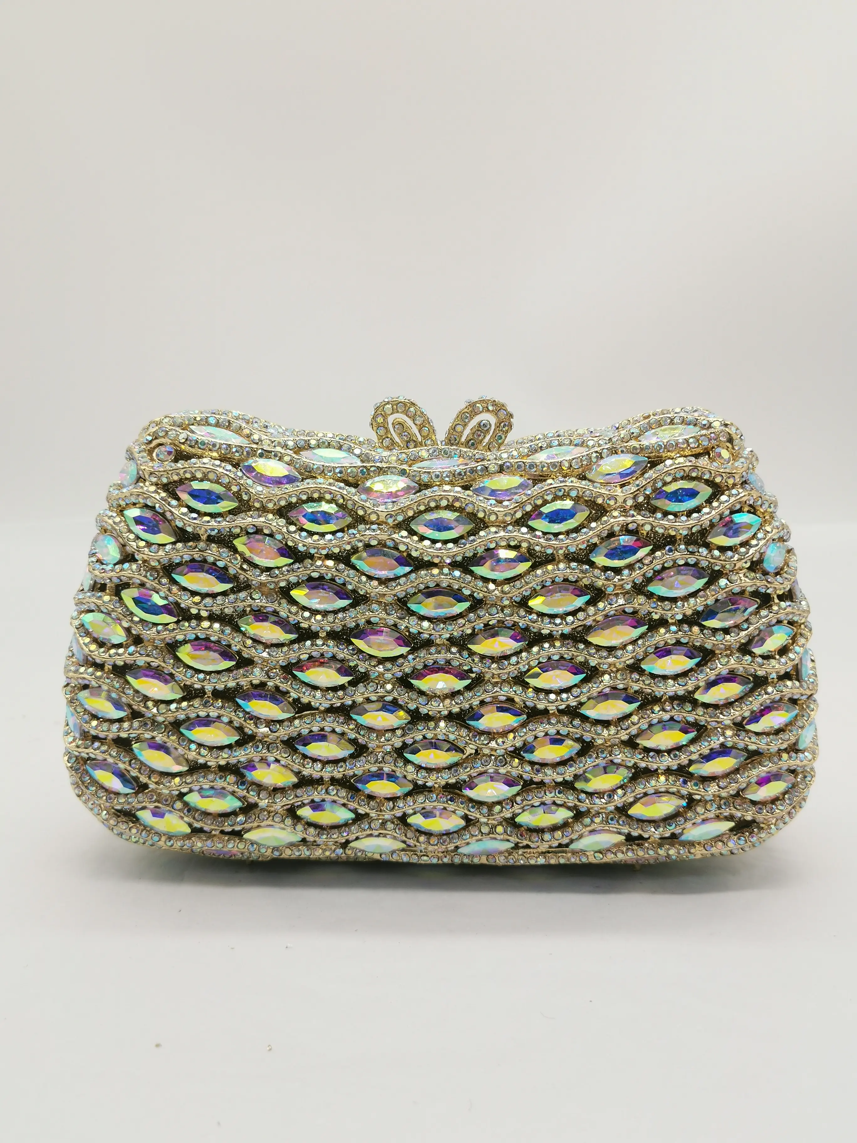 XIYUAN Women Emerald Green Evening Clutch Bags Glass Day Clutches Formal Dinner Diamond Handbags Wedding Rhinestone Clutch Purse