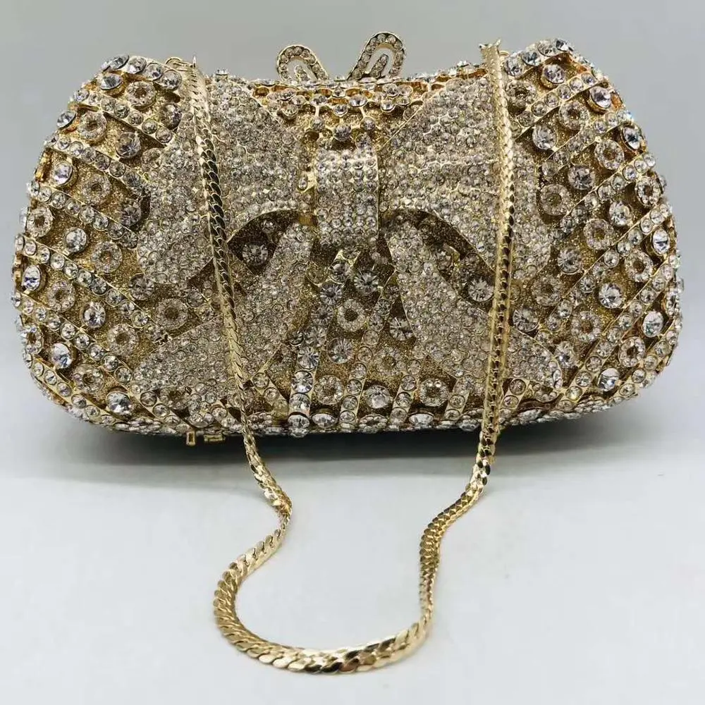 Diamond with Crystal Day Clutch Lady Wallet Party Banquet Wedding Purse lady Casual Chain Cross body Bag Shoulder Bags for Party