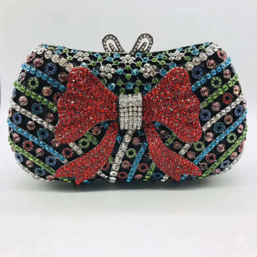 Diamond with Crystal Day Clutch Lady Wallet Party Banquet Wedding Purse lady Casual Chain Cross body Bag Shoulder Bags for Party