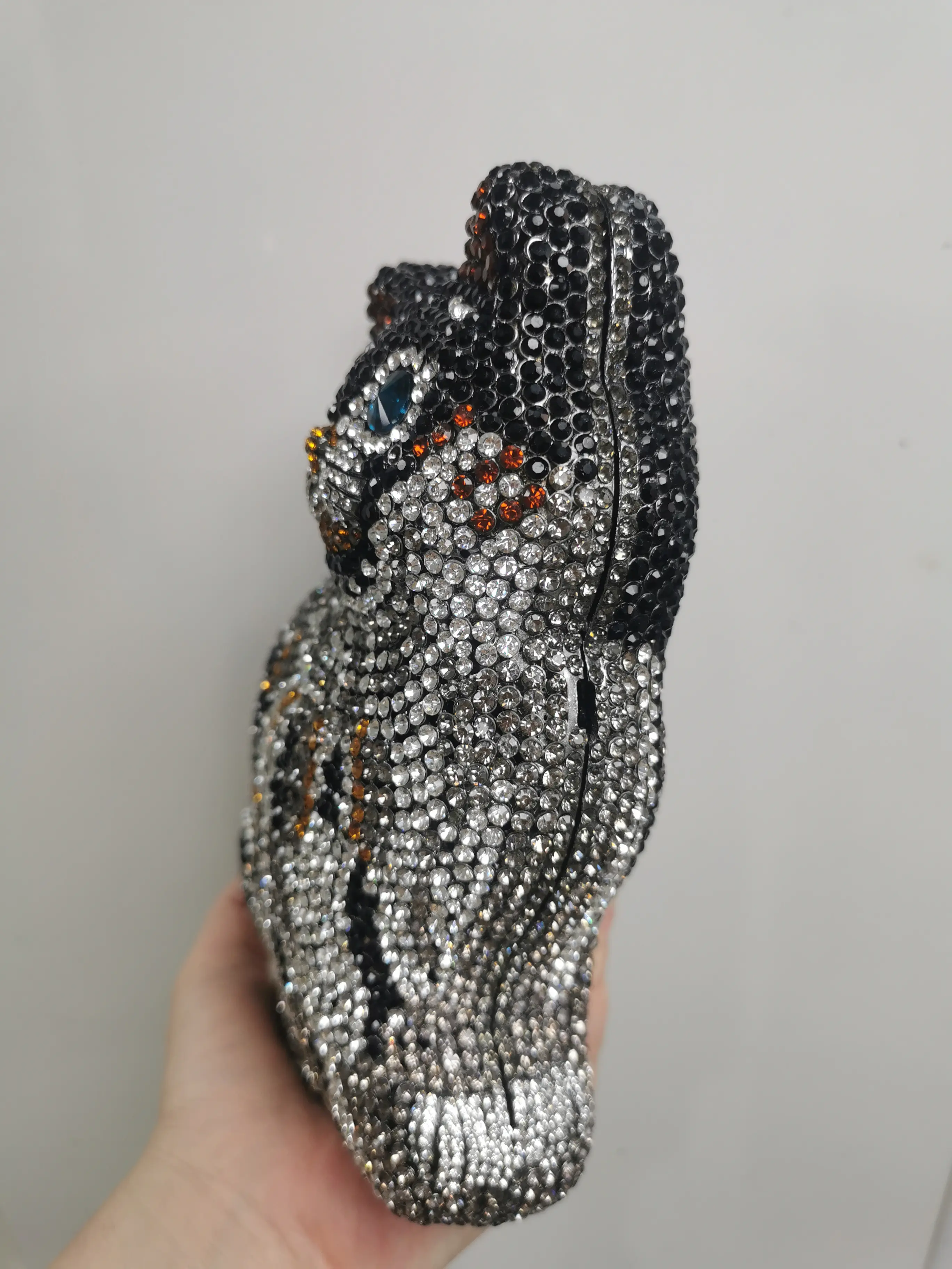 XIYUAN Cat Women Rhinestone Clutch Purse Stones Evening Wedding Cocktail Minaudiere Handbag and Purse Ladies Diamond Clutch Bags