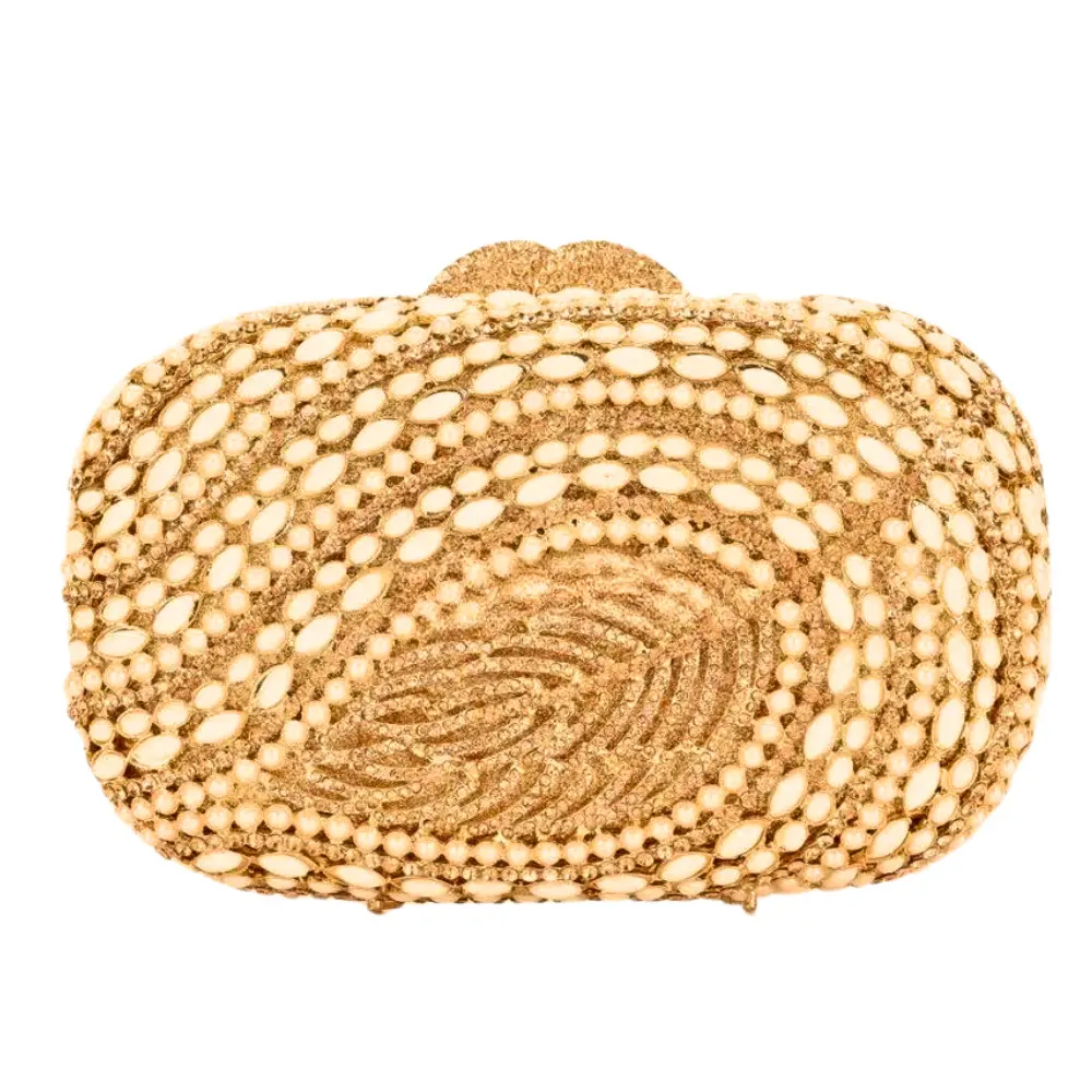 XIYUAN Pearl Bead Wedding Party Handbag Purse Lady Crystal Women Evening Clutch Bag Designer Hollow purse Female Day Clutches