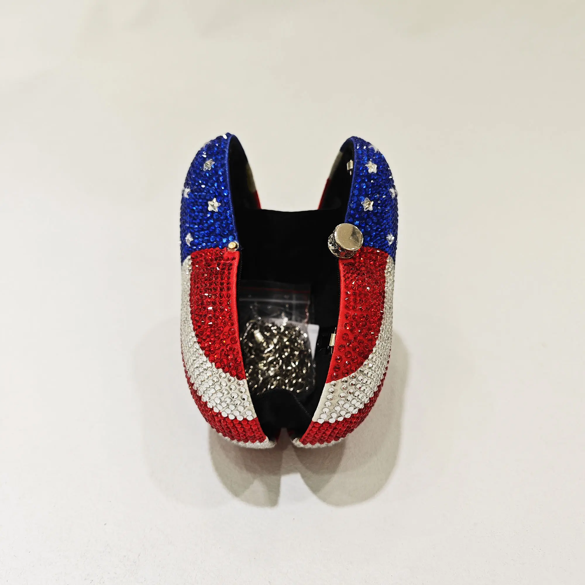 XIYUAN Heart Shape Women Red Crystal Evening Clutch Purse Lady Gems Handbags and Purses Diamonds Wedding Party Clutches Bags
