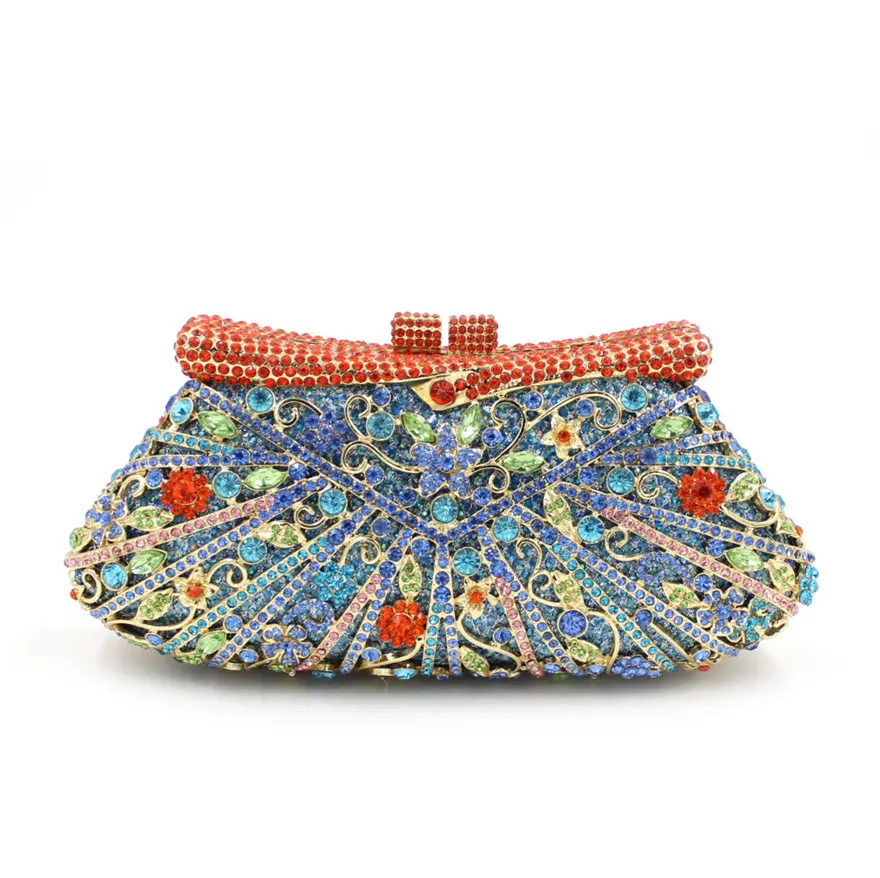 XIYUAN  Womens Handbags and Purses Clutch Evening Bag Rhinestone Bag Metallic Diamonds Bridal Party Luxury Bridal Wedding bags
