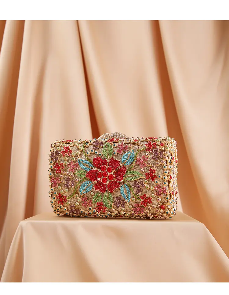 XIYUAN Crystals Clutch Purse Female Evening Bag Wedding Diamond Purse Bridal Handbag Party Shoulder Bags Rhinestone Minaudiere