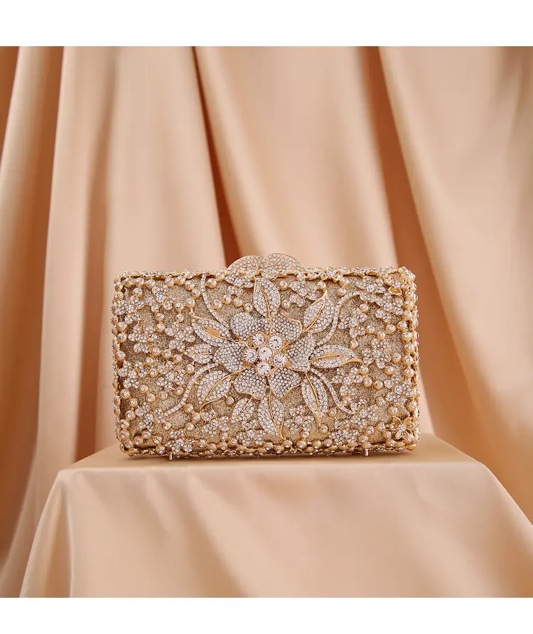 XIYUAN Crystals Clutch Purse Female Evening Bag Wedding Diamond Purse Bridal Handbag Party Shoulder Bags Rhinestone Minaudiere