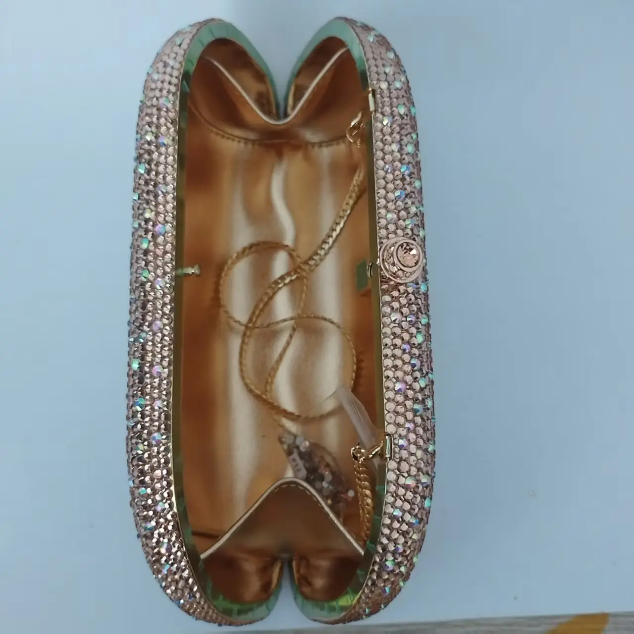 XIYUAN Luxury Women Gold Crystal Clutch Bags Gems Evening Bags Wedding Bride Rhinestone Clutch Bag Party Dinner Diamond Handbags