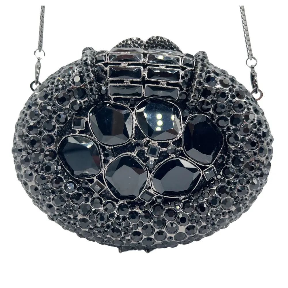 XIYUAN Women Large Stone Evening Bag Ladies Luxury Bridal Handbag Silver Crystal Clutch Luxury Diamond Party Purse Shoulder Bags