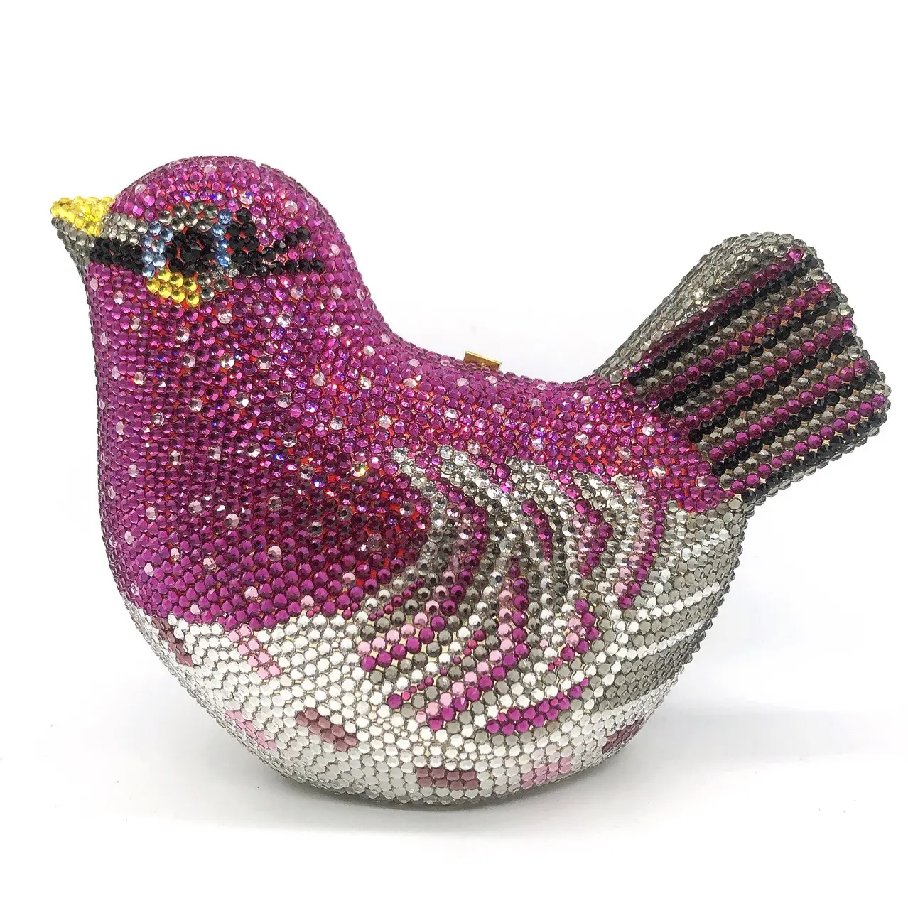 XIYUAN Lady Bird Multicolored Rhinestone Evening Clutch Luxury Animals Crystal Party Purses Diamond Cocktail Handbags Gift Bags