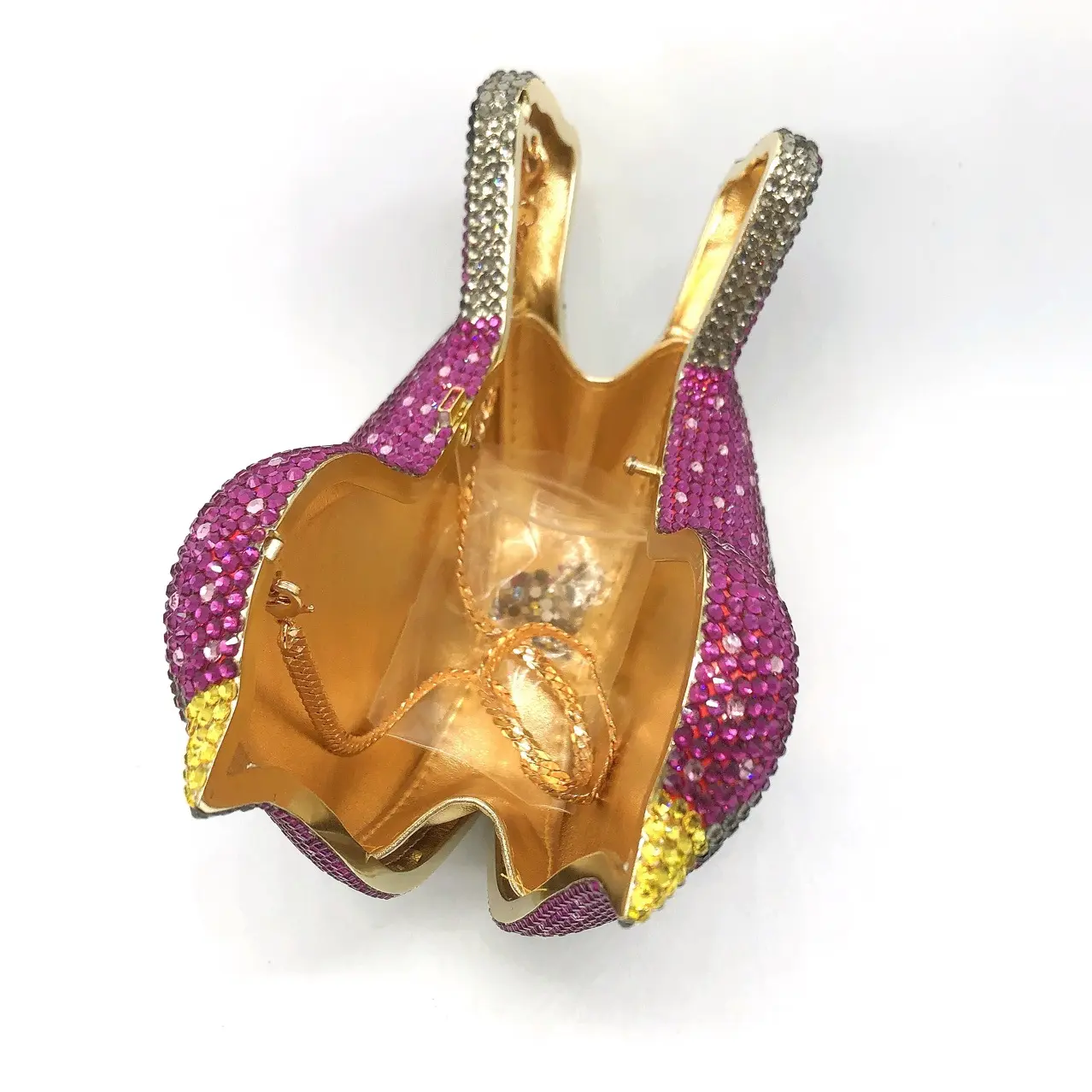 XIYUAN Lady Bird Multicolored Rhinestone Evening Clutch Luxury Animals Crystal Party Purses Diamond Cocktail Handbags Gift Bags