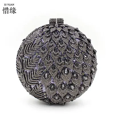 XIYUAN Crystal Clutches Diamonds Chain Evening Bag Wedding Party Rhinestones Clutch Bag Purse Evening Bags Female Bridal Handbag