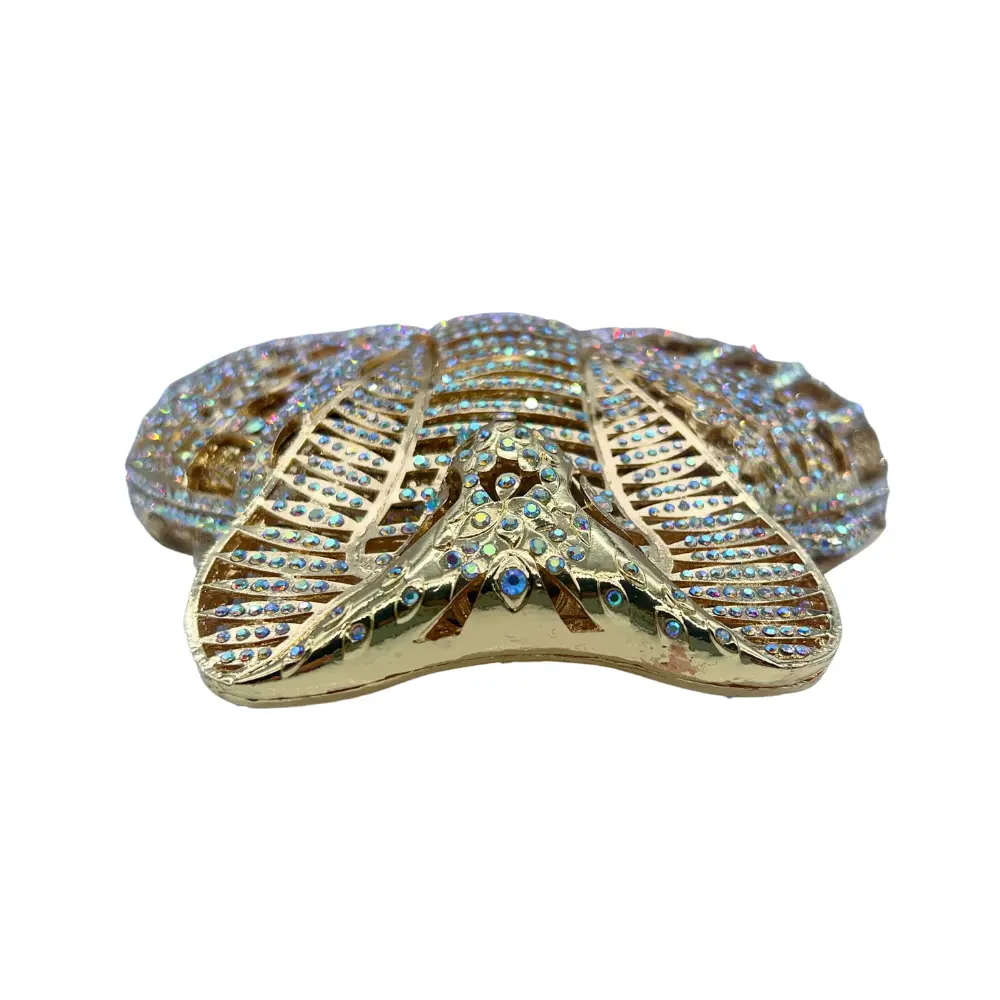 XIYUAN New Cobra Shaped Rhinestones Handbag Women Luxury Diamond Snake Bags Lady Wedding Party Purse Golden Crystals Evening Bag