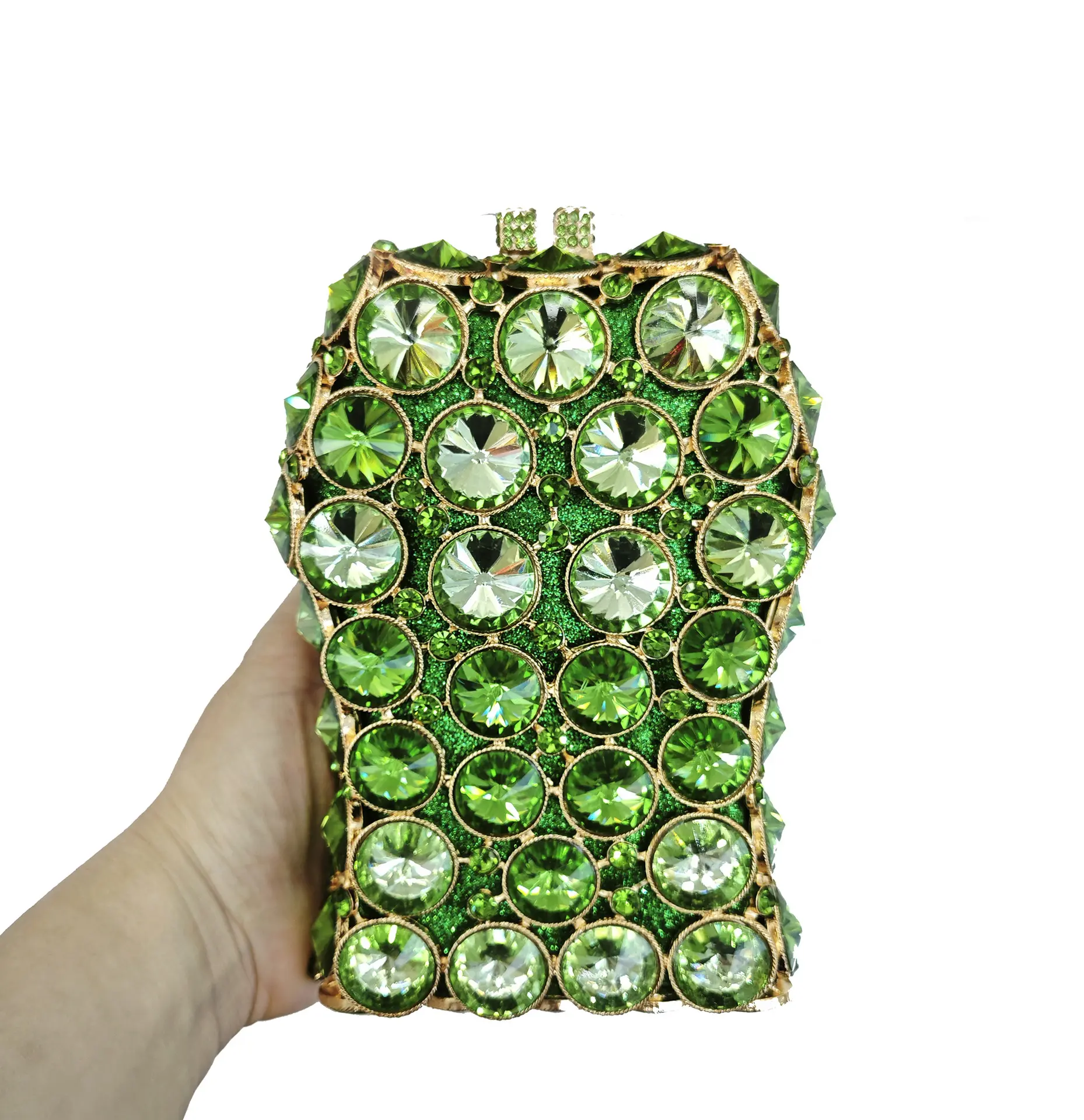 XIYUAN Silver Rhinestone Evening Clutch Purse Wedding Party Formal Metalic Handbag Bridal Minaudiere Female Clutches Dinner Bags