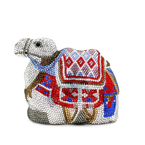 XIYUAN Women's camel shape Banquet Day Clutches Luxury Diamond silver Evening Bag Wedding Party Handbag Purse Shoulder Bag