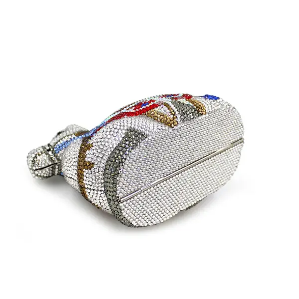 XIYUAN Women's camel shape Banquet Day Clutches Luxury Diamond silver Evening Bag Wedding Party Handbag Purse Shoulder Bag