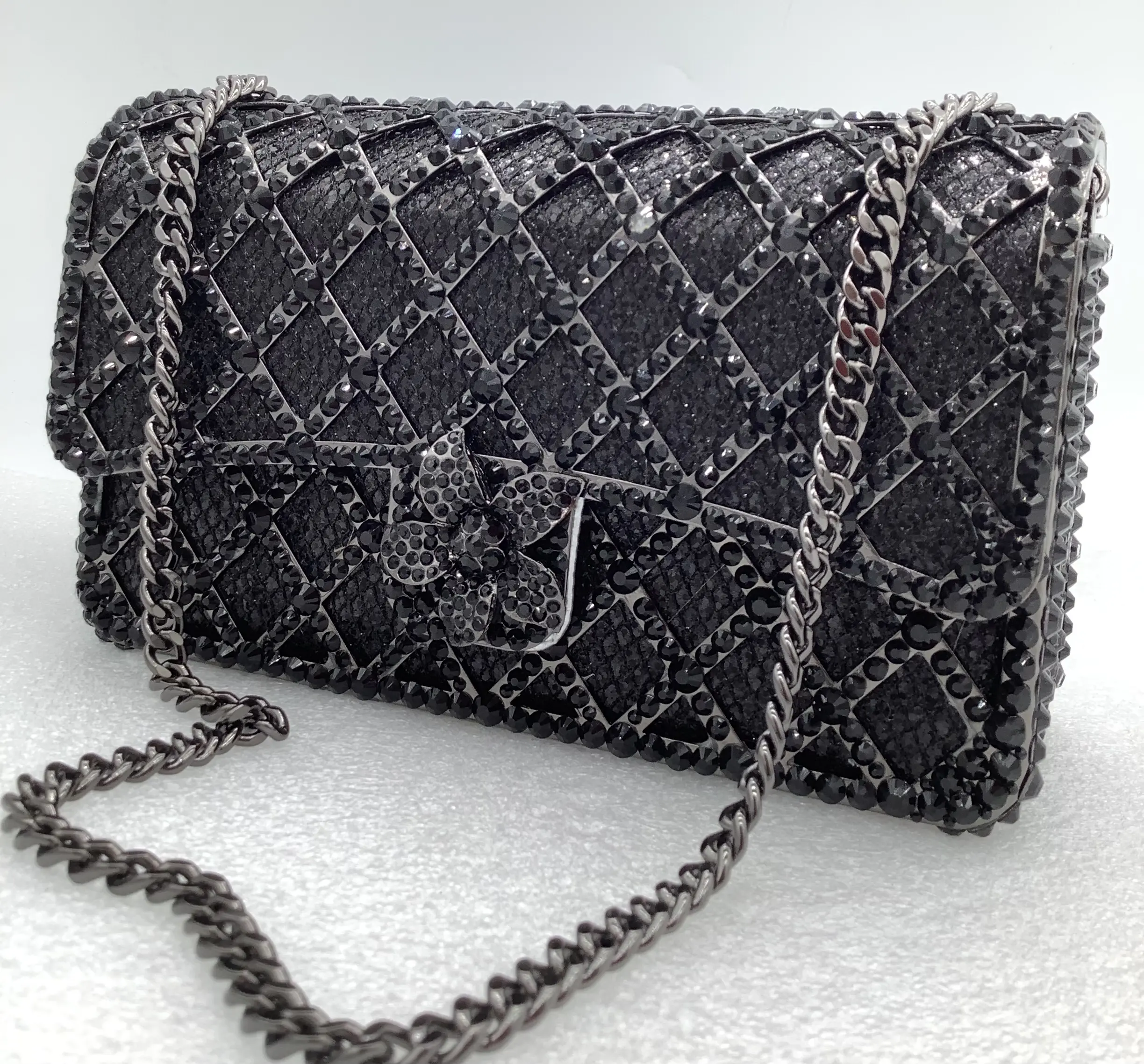 XIYUAN Gold Crystal Evening Clutch Bags Women 2025 Rhinestones Wedding Purses Handbags Lady Luxury Designer Stones Shoulder Bags