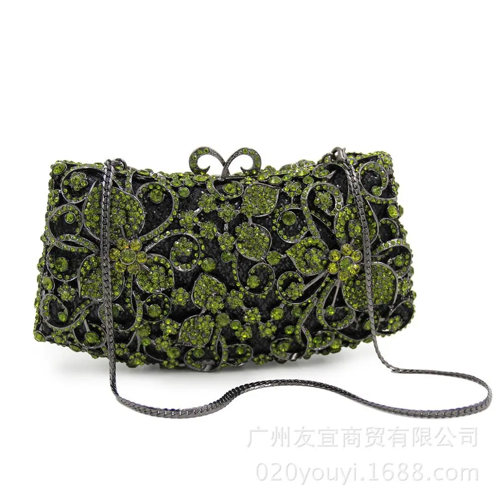 New Ladies Evening Bags Wedding Party Chain Shoulder Bag Diamonds Rhinestones Women's Pouch Evening Bags Womens Bags Handbags