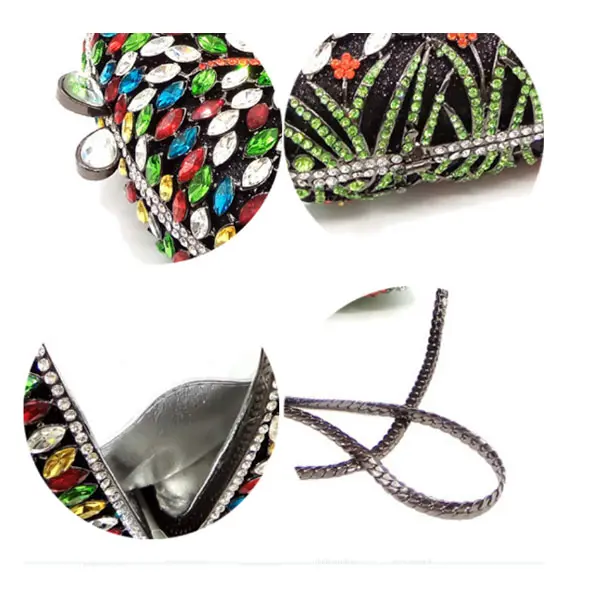 Women Tree Crystal Clutch Bag Stones Evening Bags Bridal Rhinestone Purses and Handbags Wedding Party Clutches Bags Lady Clutch