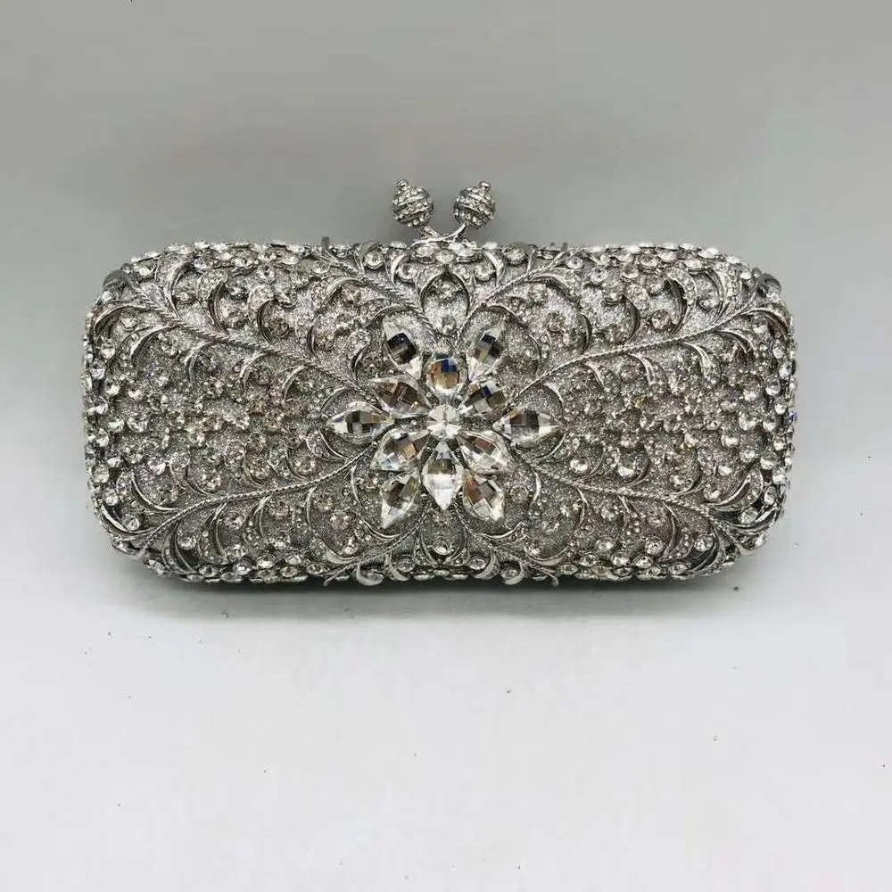 New Fashion Women Crystal Prom Clutch Purse Diamond Wedding Handbag Bridal Purse Clutches Wedding Bags Luxury Bag for Women gift
