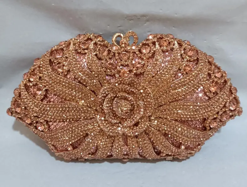 Luxury Purple/Blue Crystal Red Bag Rhinestones Evening Clutch Purse Wedding Ladies Party Clutches Evening Bags for Girl Gift Bag