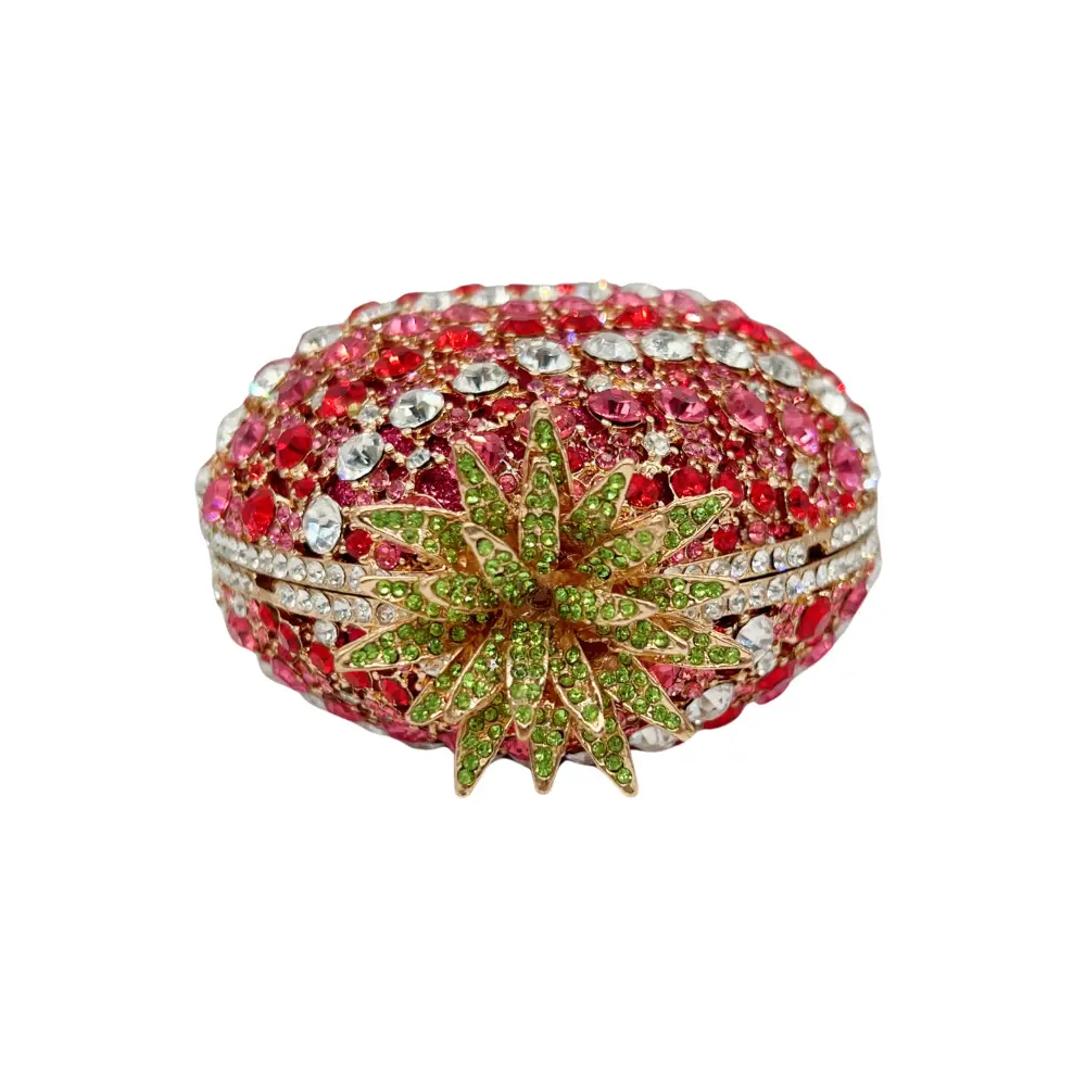 XIYUAN Pineapple Crystal Evening Bag Dinner Diamond-encrusted Banquet Purse Women Glittering Rhinestone Handbag Gold Clutches