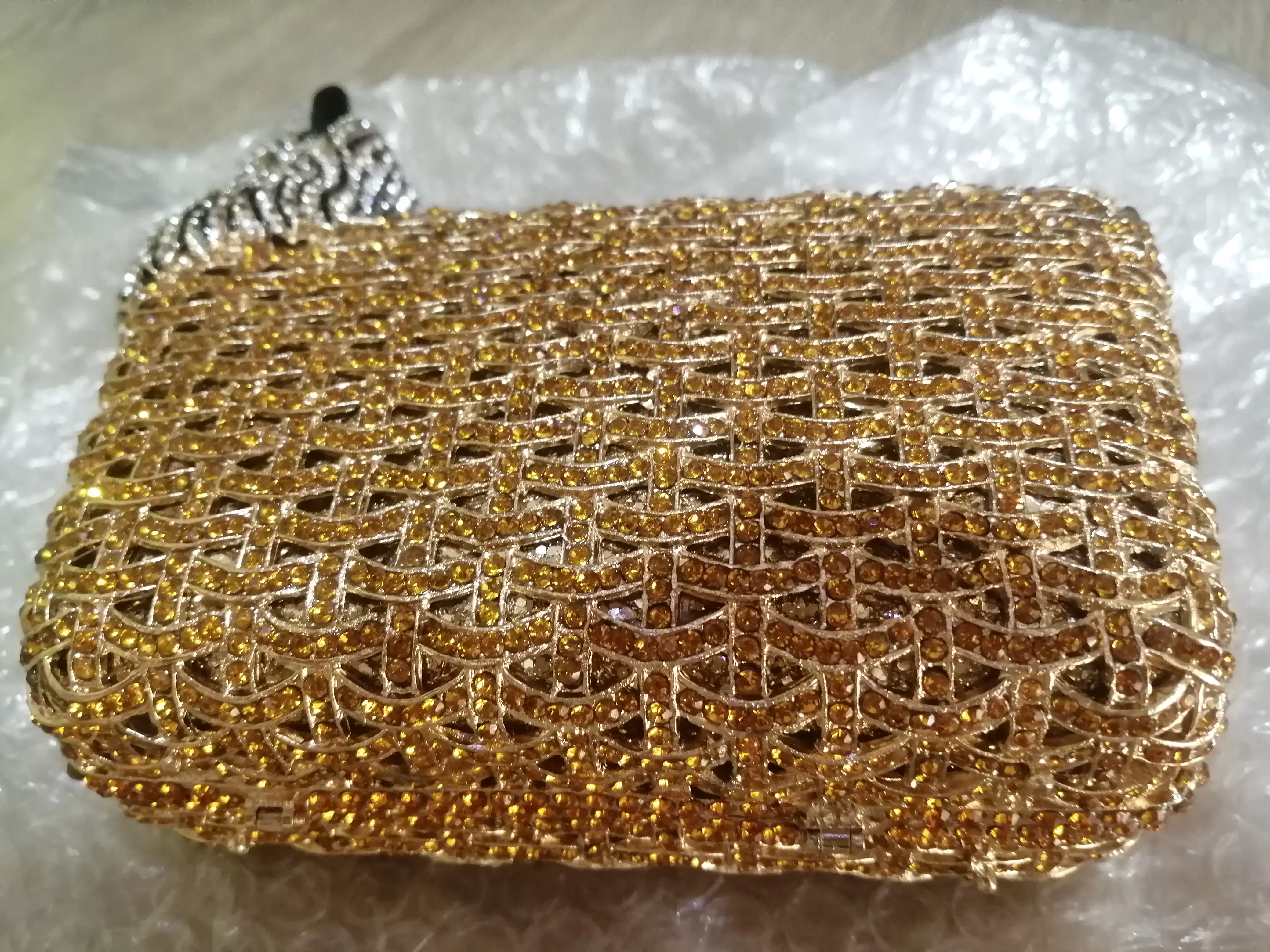 Metal gold Crystal clutch Purse 2020 New Women’s Evening bags Clutches Shoulder bags Handbags Fashion Ladies Mini Phone Case bag