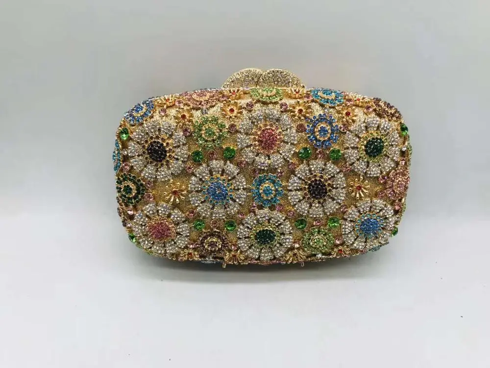 XIYUAN New Fashion Hollow Out Bridal Tote Bag Diamond Wedding Handbag Bridal Purse Rhinestone Bag Metallic Diamonds Bridal Party