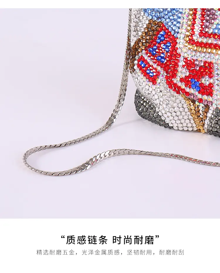 XIYUAN Glittering Crystals Luxury Evening Clutch Purse For Women New Party Wedding Handbags Diamond Metallic Day Clutches Bags