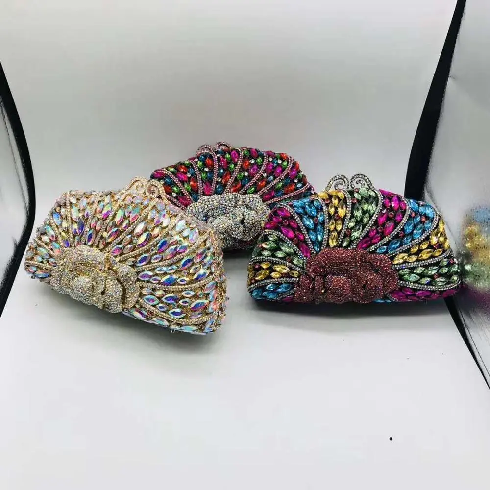 New Luxury Bag for Wedding&Party Luxury Handbags Women Bags Designer Rhinestone Wedding Party Clutch Evening Bags Clutch Purse