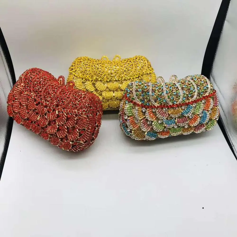 New Arrival Purses-and-handbags In Women's Totes Diamonds Rhinestones Women's Pouch Evening Bags Bridal Wedding Box Clutch Bags