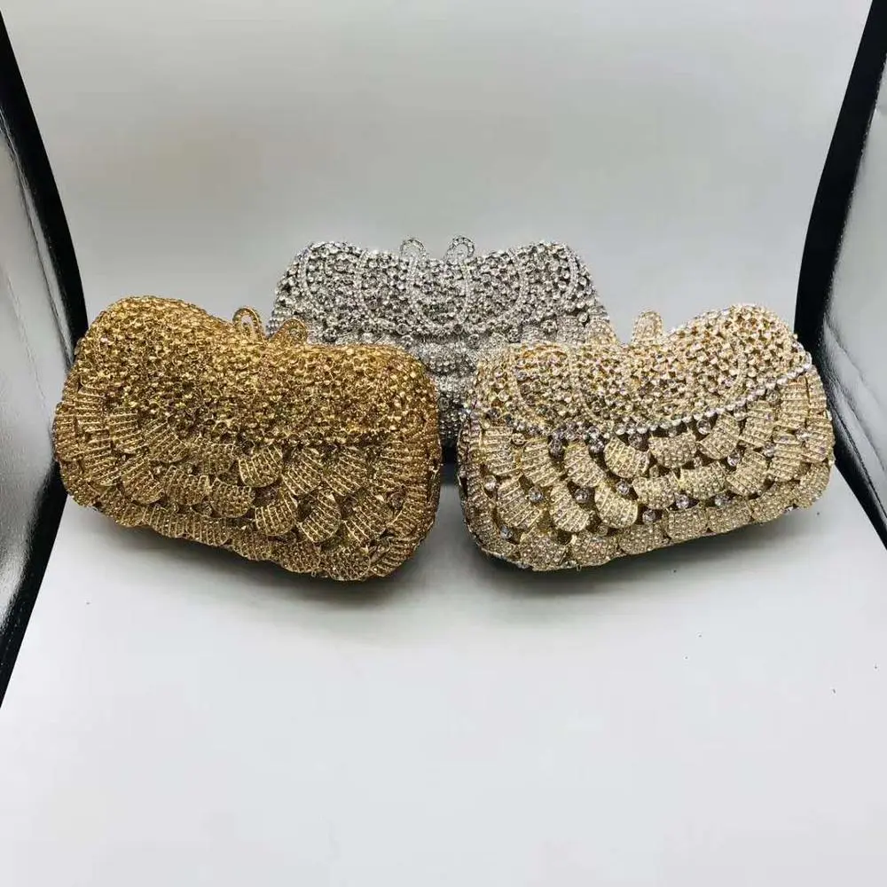 New Arrival Purses-and-handbags In Women's Totes Diamonds Rhinestones Women's Pouch Evening Bags Bridal Wedding Box Clutch Bags