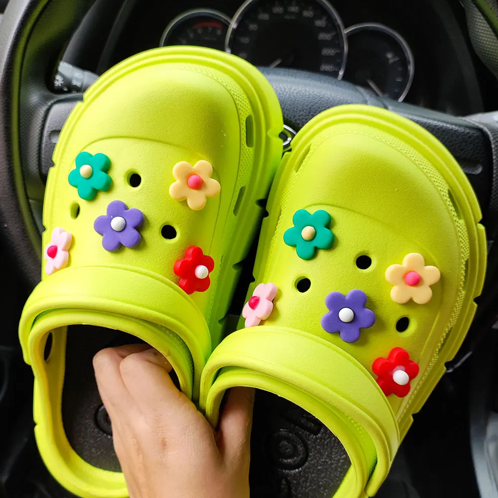 14pcs DIY Shoes Charms Shining Rhinestone Chain Accessories For Clogs Slippers