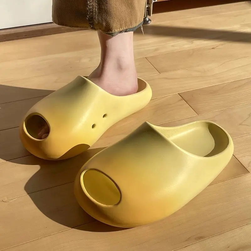 Cute Cartoon Cow Indoor Platform Slippers Women Summer Shoes Thick Sole Anti-slip Home Bathroom Shower Slides For Female