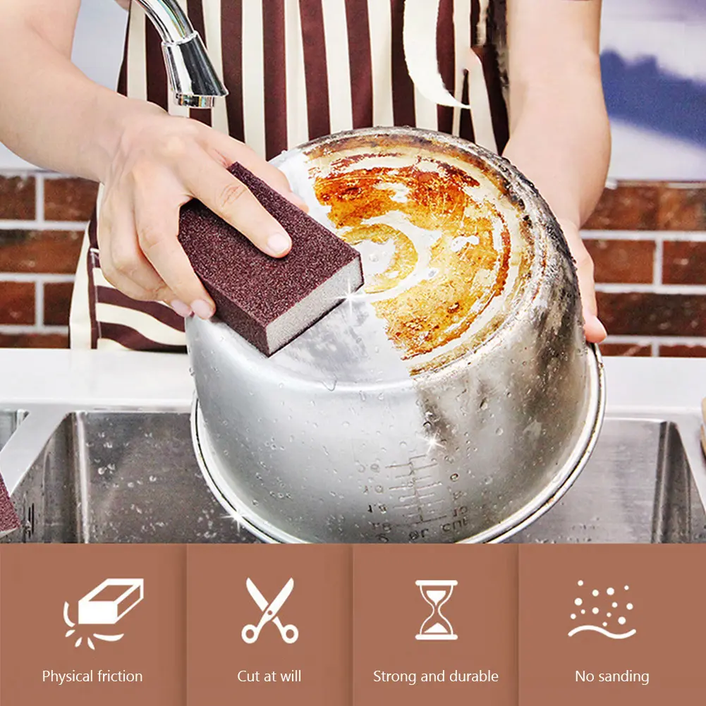 Kitchen Clean Sponge Nano Rust Remover Brush Dish Pot Cleaning Emery Descaling Clean Rub Pots Tools Gadgets Accessories