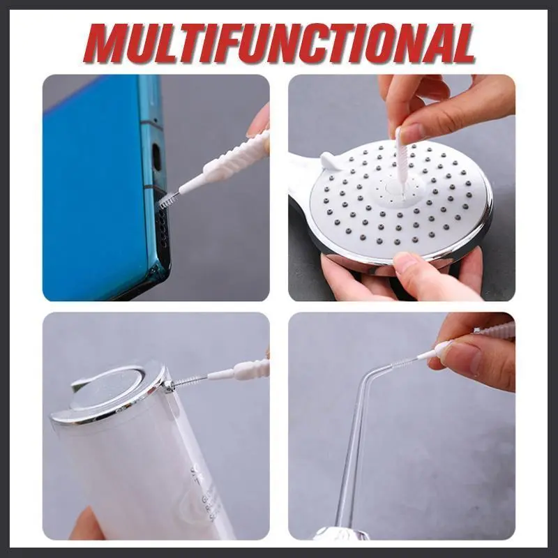 20Pcs Bathroom Gadgets Nozzle Spout Brush Smartphone Shower Head Cleaning Brush Small Hole Drill Brushes Cleaning Appliances