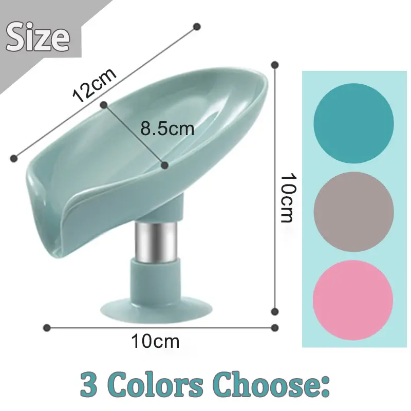 Bathroom Shower Soap Holder Leaf Shape Soap Box Drain Soap Holder Box Sponge Storage Plate Tray Bathroom Supplies Bathroom Gadge