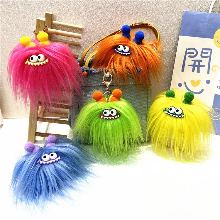 1 pcs cartoon keychain cute luggage accessories fur sausage mouth bag accessories creative ugly cute gift