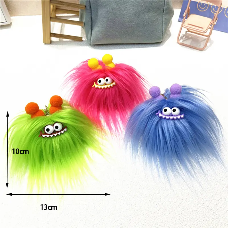 1 pcs cartoon keychain cute luggage accessories fur sausage mouth bag accessories creative ugly cute gift