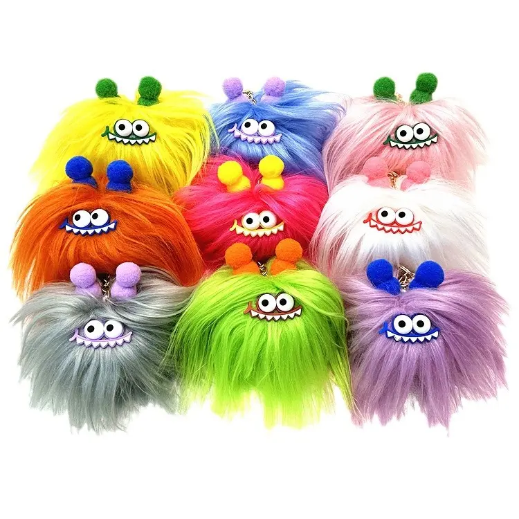 1 pcs cartoon keychain cute luggage accessories fur sausage mouth bag accessories creative ugly cute gift