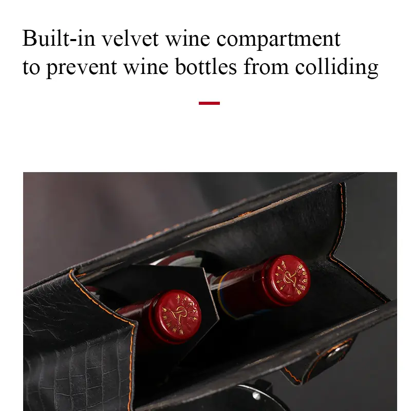 Red Wine Gift Box Double Wine Packaging Open Window Skeleton Wine Tote Wine Bags Wine Bags Party Wine Gift Bags
