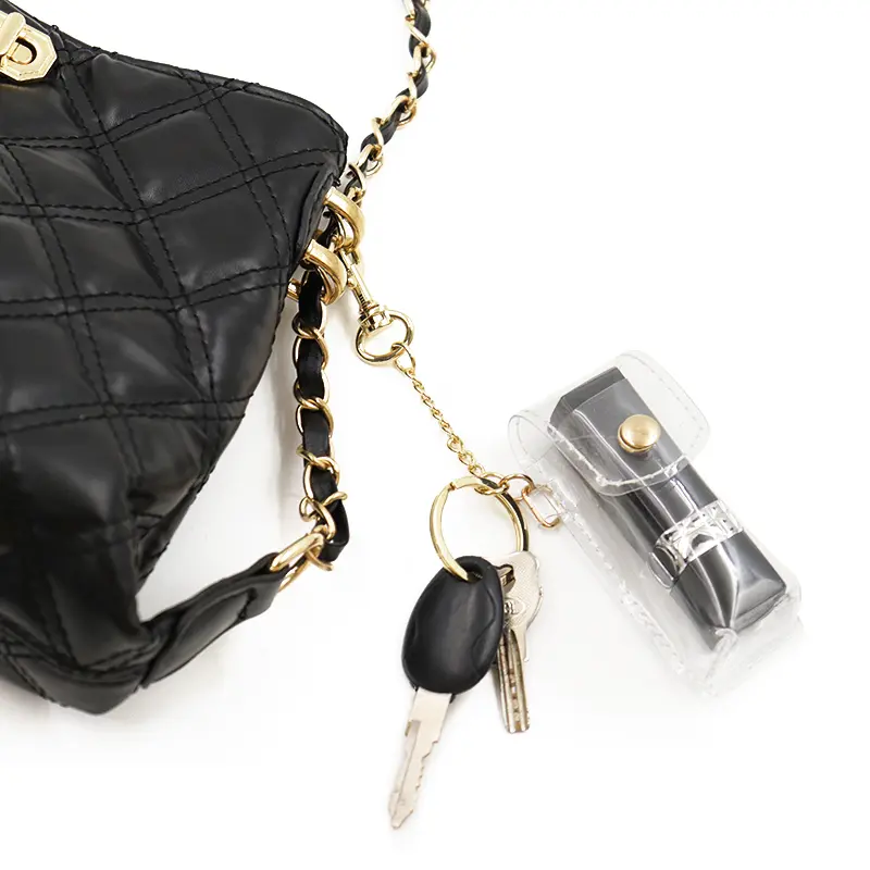Fashion Lipstick Keychain Holder Lipstick Case Holder Lip Balm Holder with Key Chain, Portable, Gift for Women Girls