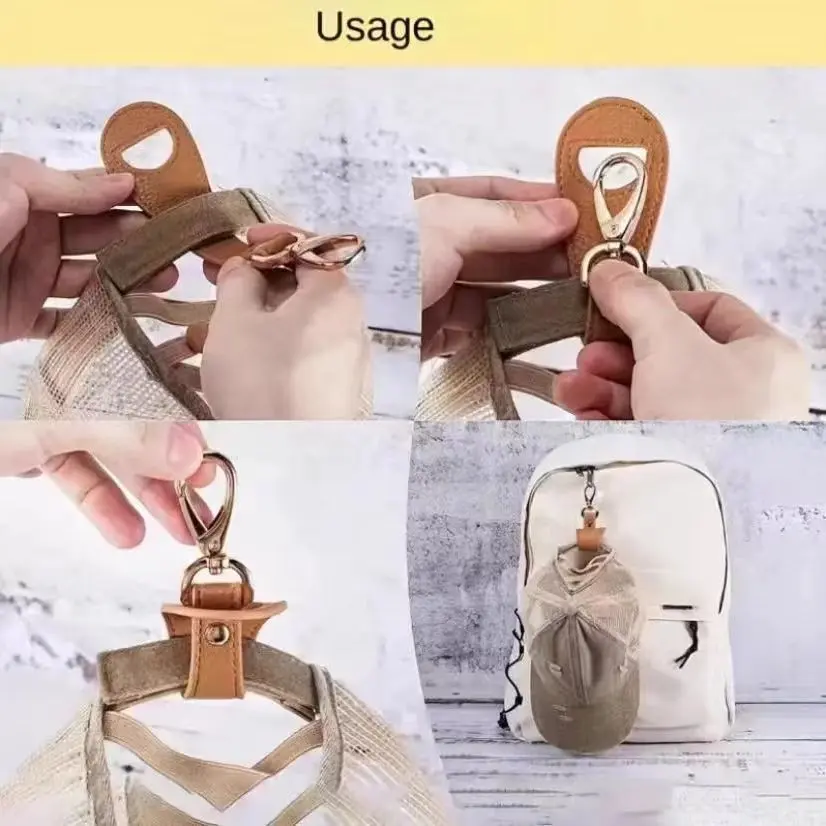 Hat Clip for Travel on Bag,  Hat Holder for Hanging Beret, Baseball Caps, Keys Ring, Luggage Bags Outdoor Hat Accessories