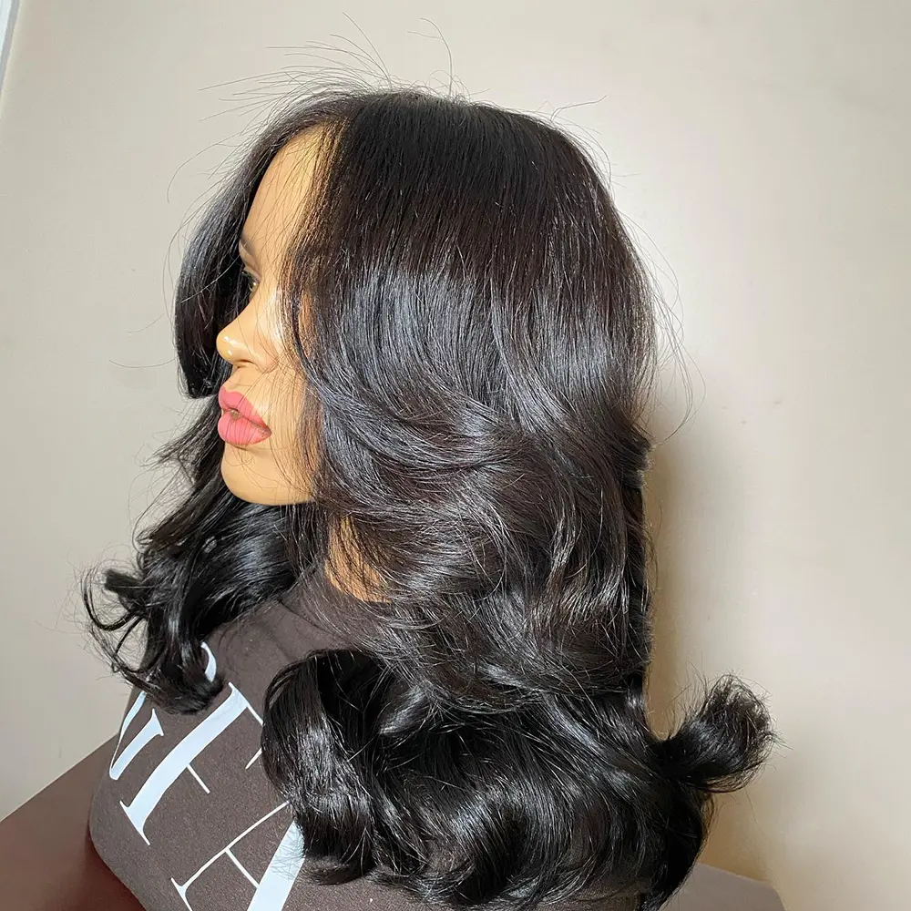 Body Wave Bob Wig Human Hair 13x4 Lace Front Human Hair Wigs Transparent Lace 180% Density Short Bob Wig Loose Deep Lace Frontal