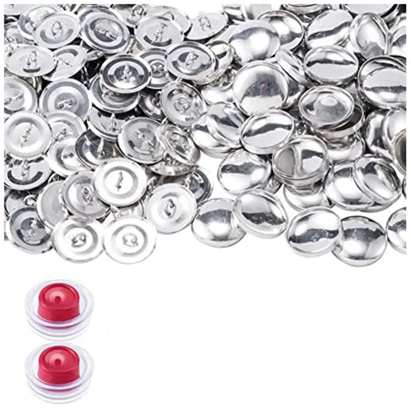 New 100 Sets 23mm Sewing Buttons Cover Kit for Art Crafts Sewing Notion Supplies, 7/8Inch Button Covers & Button Backs