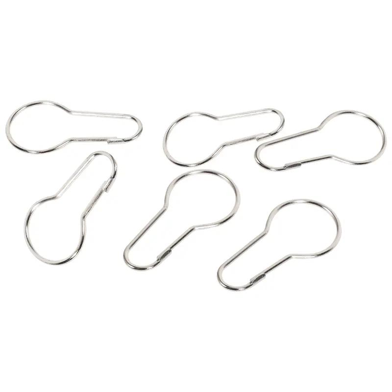 HGHO Lot Of 200 Iron Shower Curtain Hooks Rings Pear Clips