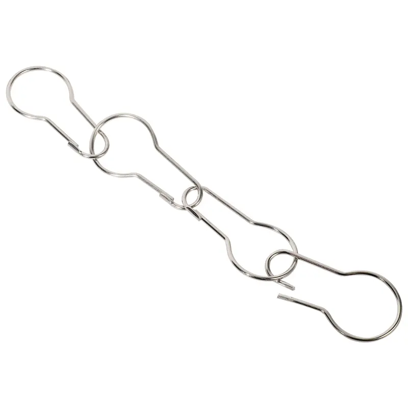 HGHO Lot Of 200 Iron Shower Curtain Hooks Rings Pear Clips